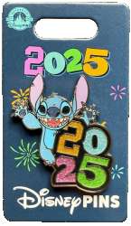 2025 Dated Year Pins - Lilo And Stitch - Stitch 2025 - MLT