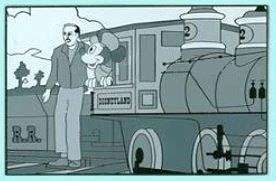 89378 - Dateline: Disneyland 1955 - Opening Day Newspaper - Walt Disney and Mickey - On Train COMPLETER - Disneyland Resort alternate image