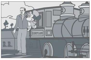 Walt Disney and Mickey - On Train COMPLETER