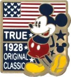 Click to view the Mickey Mouse - Icon American Flag - True 1928 Original Classic details
