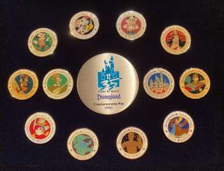 89450 - Disneyland: 35 Years of Magic - Disneyland Commemorative 1990 framed pin set - Disneyland Resort alternate image