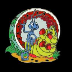89654 - Disney California Adventure 7 Pin Collector Set - Flik and Heimlich at “a bug’s land” - Disneyland Resort alternate image