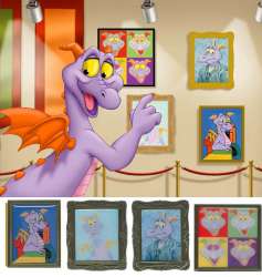 8967 - The Museum of Pin-tiquities - Disney Pin Celebration 2009 - Figment Art Gallery Framed Set - Walt Disney World alternate image