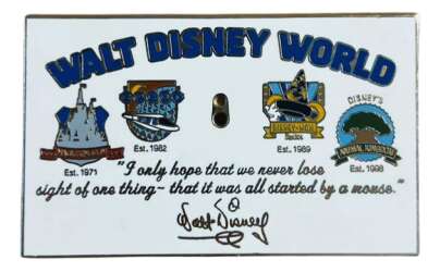 'Build-a-Pin: 1st Generation - All Started By A Mouse Quote (Four Parks) Base - WDW'