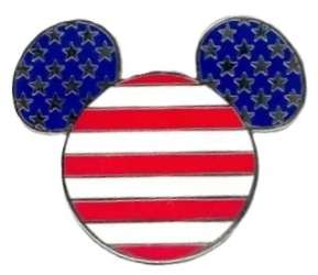 Patriotic Mickey Head Icon - American Flag