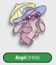 89770 - Lilo and Stitch Mini FiGPin Series 3 - Vacation - Angel with Umbrella - Y435 Rare - FiGPiN alternate image