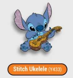 89781 - Lilo and Stitch Mini FiGPin Series 3 - Vacation - Stitch Playing a Ukulele - Y433 Glitter - FiGPiN alternate image