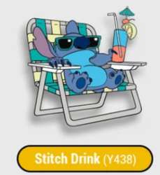 Lilo and Stitch Mini FiGPin Series 3 - Vacation - Stitch in Folding Beach Chair - Y438 Color Hyper Rare - FGP