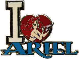 'I Love Pins Celebration - I Love (Heart) Ariel - DSUS'