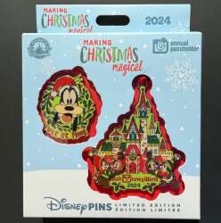 89961 - Christmas 2024 - Goofy Wreath and Chip and Dale with Castle Ornament - Annual Passholder Set - Walt Disney World alternate image
