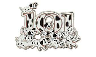 101 Dalmatians 3 Pin Set - Logo with Puppies - DSUS
