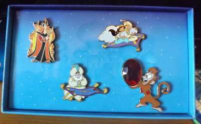 Click to view the Jafar, Aladdin, Jasmin, Abu, and Sultan details