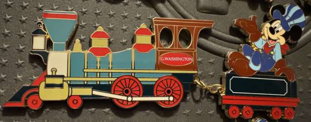 Mickey as engineer on the G. Washington