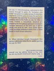 Magical Milestones: A Pin Celebration - Disneyland Opening Day Ticket - DLR