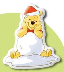 'Happy Kuji (Happyくじ) - Christmas Ornament Raffle 2018 - Pooh Bear Wearing Santa Hat - DLIC'