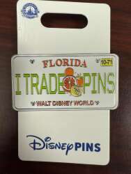 90709 - Celebrating 25 Years of Disney Pin Trading - I Trade Pins Florida License Plate - Walt Disney World alternate image
