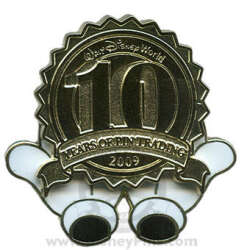 Disney Pin Trading 10th Anniversary - Sculpted Logo