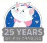 90917 - DLR Hidden Disney Series 2025 Wave A: Pin Trading 25th Anniversary - Marie - Disneyland Resort alternate image