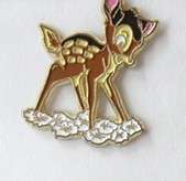 Bambi among flowers (Gold)