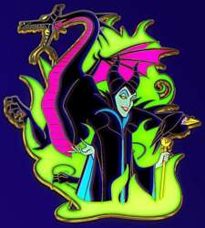 91768 - The Bradford Exchange: 24K Gold-plated Blacklight Disney Villains Collection - Issue One — Maleficent and Dragon ONLY - Disney Licensed alternate image