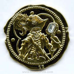 Gold Coin with Diamond Stone