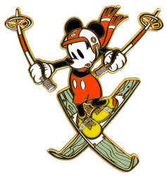 Mickey on skis