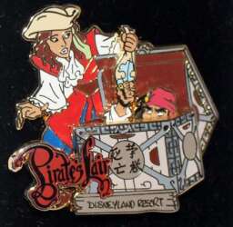 92142 - Pirate's Lair on Tom Sawyer Island - Jack Sparrow and Elizabeth Swann Slider - Casque of the Unknown - Disneyland Resort alternate image