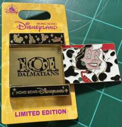 Flipping Slide Collection - Puppies and Cruella slider - HKDL