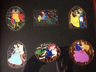 3649 - Stained Glass Prince & Princess - Set of 6 - Disney Store US alternate image