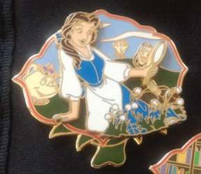 Belle Rose Pin on Pin - Belle with Mirror in Field - MLT