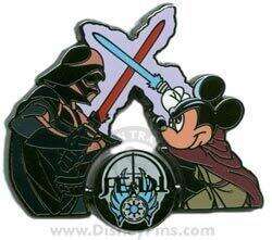 'Mickey&#039;s Pin Odyssey 2008 - Darth Vader and Jedi Mickey Jedi/Sith Spinner - DLR'