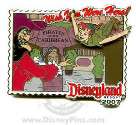 Captain Hook and Peter Pan on Pirates of the Carribean
