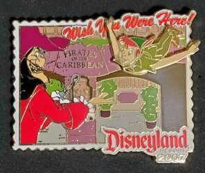Wish You Were Here! - Postcards from Disneyland - Captain Hook and Peter Pan on Pirates of the Carribean - DLR