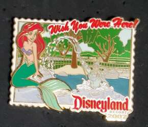 92888 - Wish You Were Here! - Postcards from Disneyland - Ariel at King Triton's Fountain - Disneyland Resort alternate image