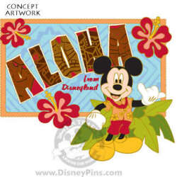 92959 - Mickey's Pin Odyssey - Pinbassador Inspirations - Mickey Aloha Postcard - Disneyland Resort alternate image