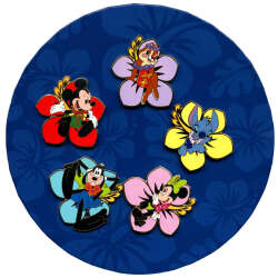 93016 - Stitch's High Sea Adventure - Lei Flower 5 Pin Set - Disney Cruise Line alternate image