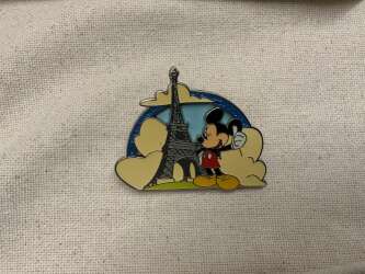 Pin Trading Day - Aout 2007 Mickey, Stitch, Tinker Bell Complete 3 Pin with Base Plate Set - DLP