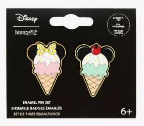 Mickey and Minnie - Mickey &amp; Minnie Ice Cream Cone 2-Pin Set (Scented) - LFLY