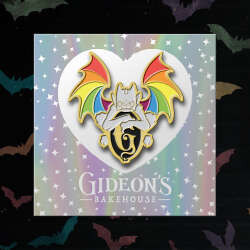 94169 - Gideon's Bakehouse - Pride 2022 - Gold Rainbow Gargoyle with Logo - Miscellaneous Non-Disney alternate image