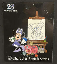 'Tokyo Disneyland 25th Anniversary Character Sketch Series - Minnie Mouse and Duffy - TDR'