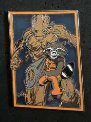 Groot and Rocket Stained Glass