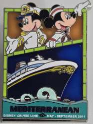 Disney Magic Mediterranean Cruise 2011 Mickey and Minnie Stained Glass