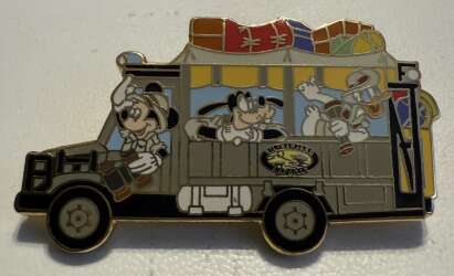 Mickey, Goofy, and Donald in Kilimanjaro Safaris Truck (No Spinner Wheels)