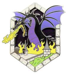 'Disney Pins Blog (DPB) Exclusives - Maleficent Dragon Gate Stained Glass Pin - DLIC'