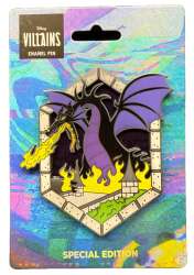 'Disney Pins Blog (DPB) Exclusives - Maleficent Dragon Gate Stained Glass Pin - DLIC'