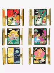 BoxLunch - Alice in Wonderland Hinged Cards Mystery Collection - Complete 6 Pin Set - LFLY