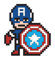 95118 - IKNOWK - Marvel - Pixel Captain America - Disney Licensed alternate image