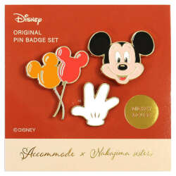'ACCOMMODE x Nakajima Sisters - Disney Retro Pins Set - Mickey Mouse - DLIC'