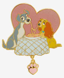 Click to view the Lady & the Tramp Spaghetti Dinner Heart Dangle details