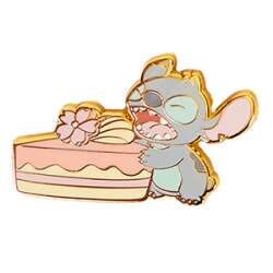Stitch &amp; Angel Cherry Blossom Mystery Collection - Stitch Eating Cherry Blossom Cake Slice - LFLY